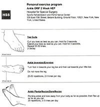 Personal exercises for ankle ORIF