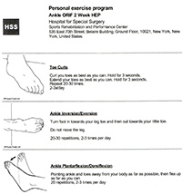 ORIF Ankle Fracture/ Foot fracture Protocols, Post-Surgical Timeline